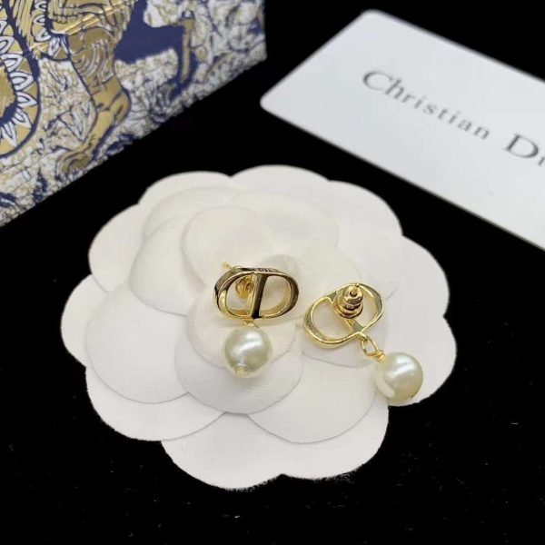 DIOR Petit CD Earrings Gold-Finish Metal - Image 11