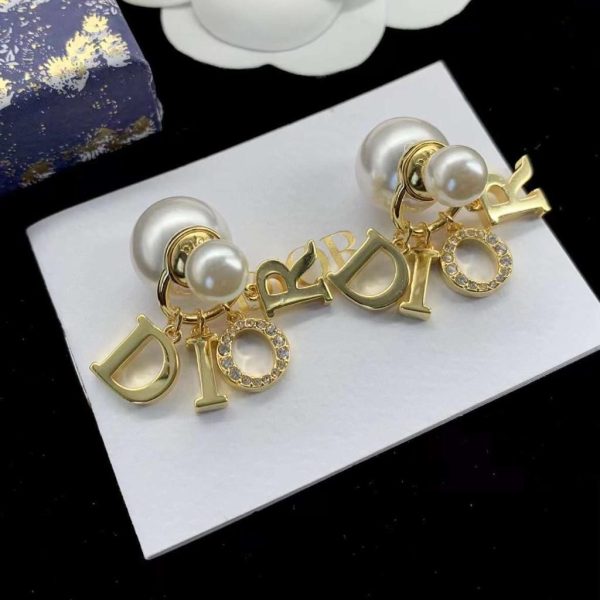 DIOR Petit CD Earrings Gold-Finish Metal - Image 19