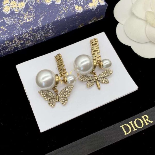 DIOR Petit CD Earrings Gold-Finish Metal - Image 23
