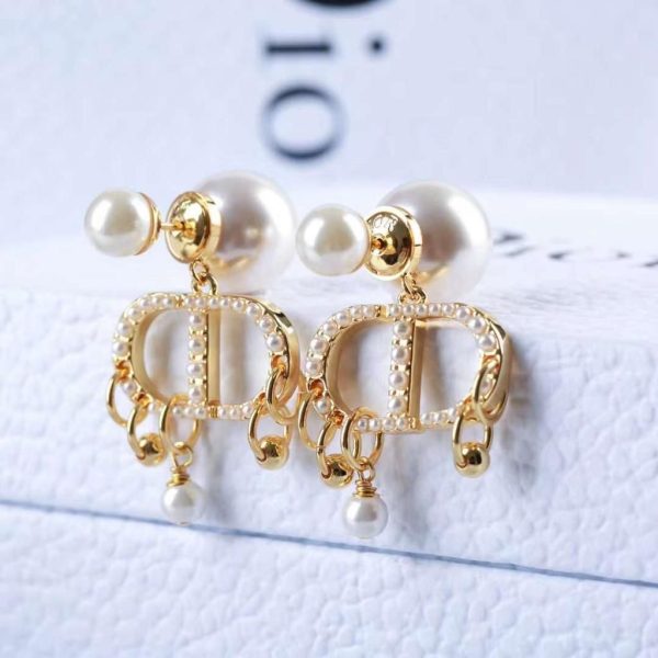 DIOR Petit CD Earrings Gold-Finish Metal - Image 20