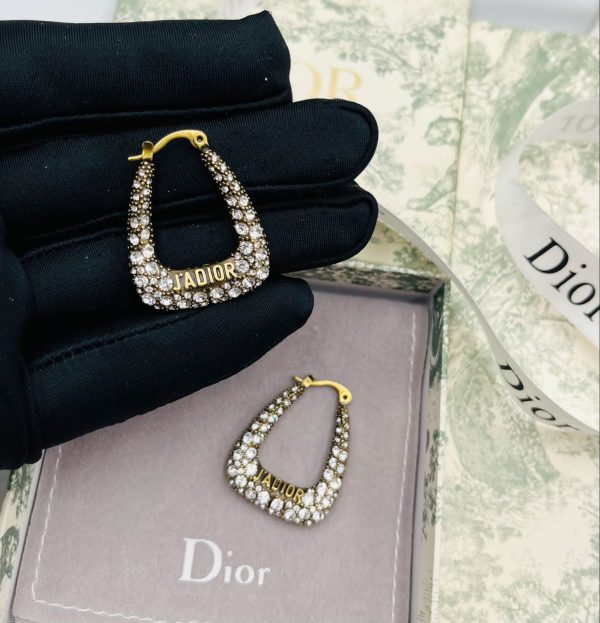 DIOR Petit CD Earrings Gold-Finish Metal - Image 9