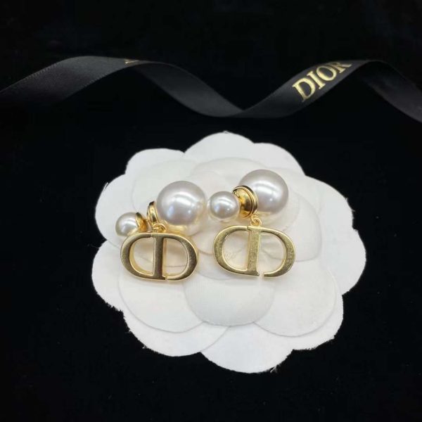 DIOR Petit CD Earrings Gold-Finish Metal - Image 28