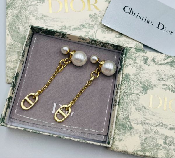 DIOR Petit CD Earrings Gold-Finish Metal - Image 14