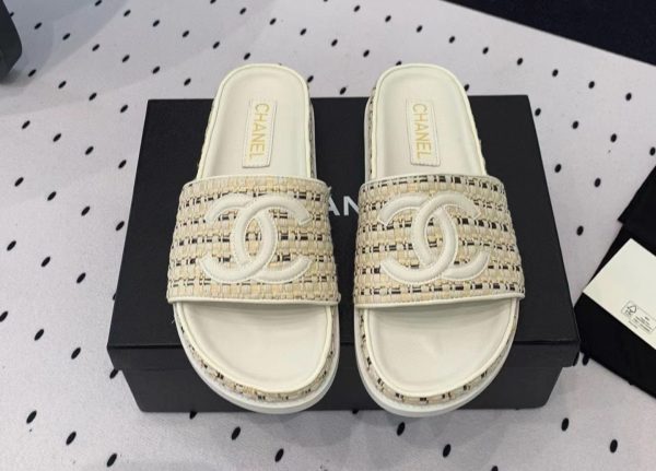 Chanel Women's Tweed Slides