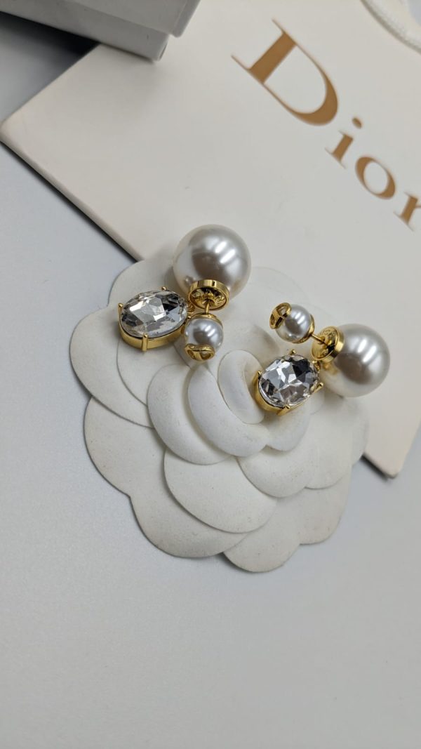 DIOR Petit CD Earrings Gold-Finish Metal - Image 7