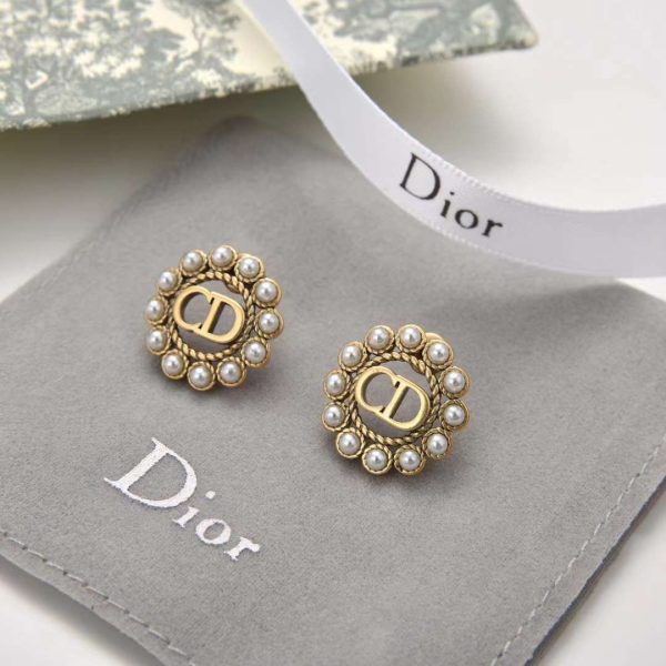 DIOR Petit CD Earrings Gold-Finish Metal - Image 17
