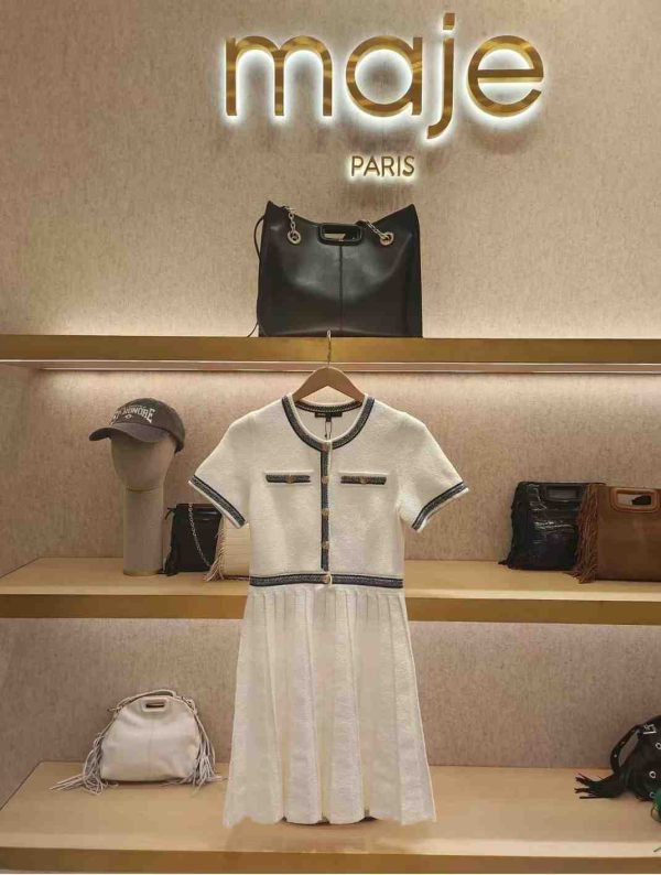 Maje Rirsalinette Pleated Mini Dress - Image 2