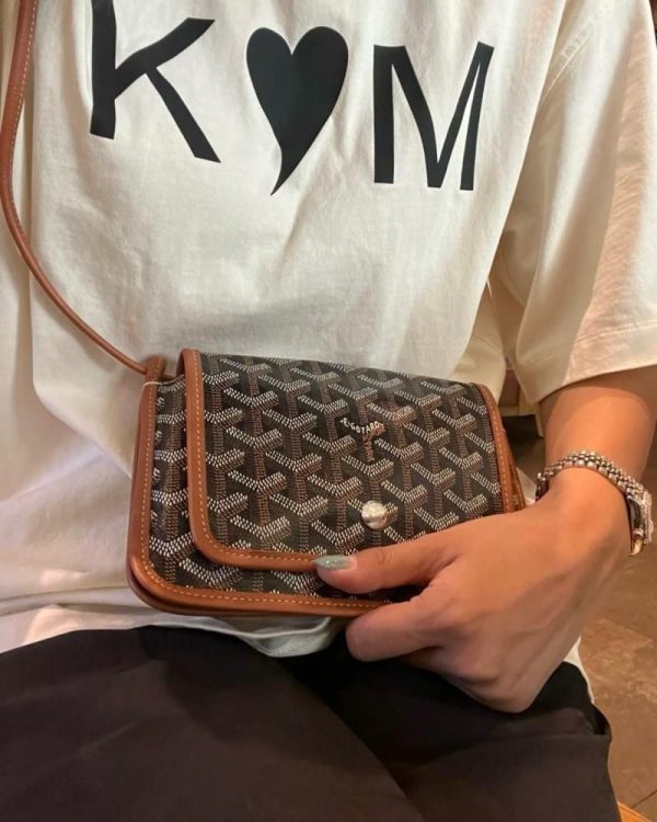 Goyard Goyardine Plumet Pocket Wallet Crossbody Bag