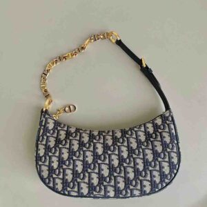 Dior - CD Lounge Bag Blue Oblique Jacquard