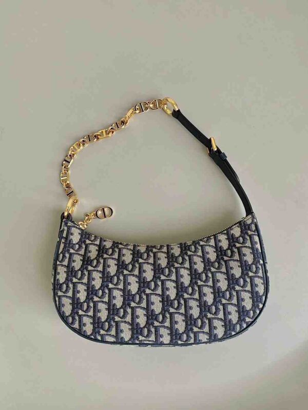 Dior - CD Lounge Bag Blue Oblique Jacquard