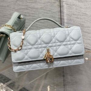 Dior My Dior Mini Bag Black Cannage Lambskin Women