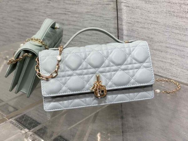 Dior My Dior Mini Bag Black Cannage Lambskin Women