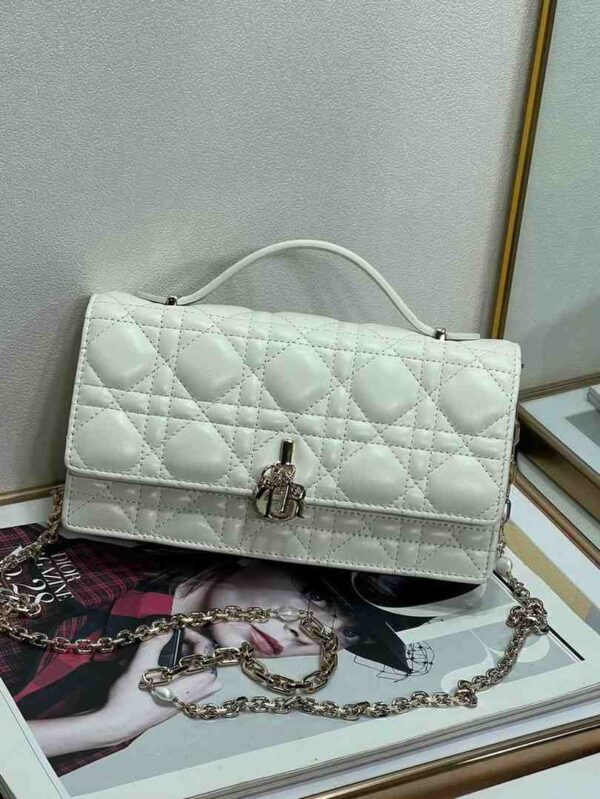Dior My Dior Mini Bag Black Cannage Lambskin Women - Image 7