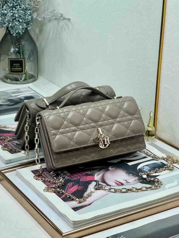 Dior My Dior Mini Bag Black Cannage Lambskin Women - Image 2