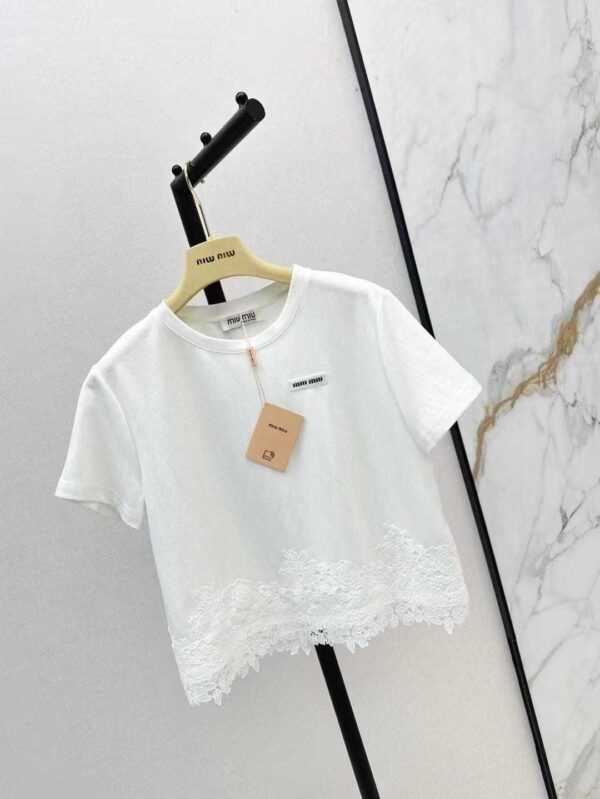 Miu Miu Appliqu T-Shirt - Image 3