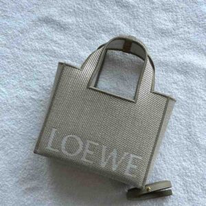 Loewe Medium Canvas Font Tote Bag