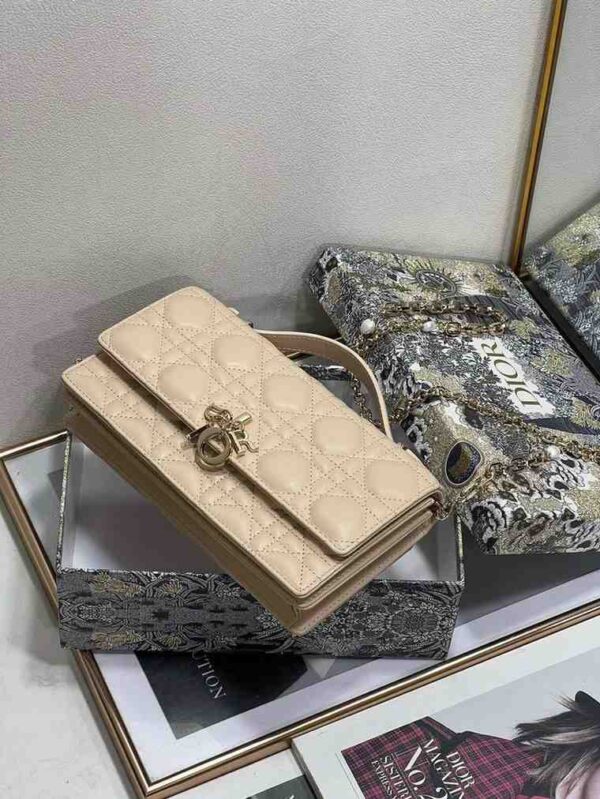 Dior My Dior Mini Bag Black Cannage Lambskin Women - Image 3