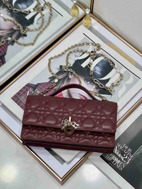 Dior My Dior Mini Bag Black Cannage Lambskin Women - Image 5