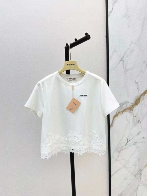 Miu Miu Appliqu T-Shirt - Image 2