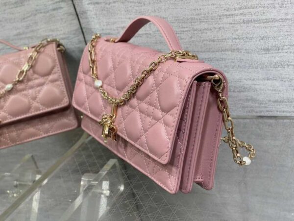 Dior My Dior Mini Bag Black Cannage Lambskin Women - Image 9