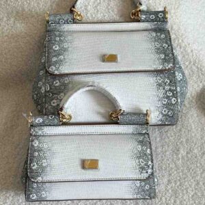 Dolce and Gabbana Small Sicily Leather Bag - Neutrals