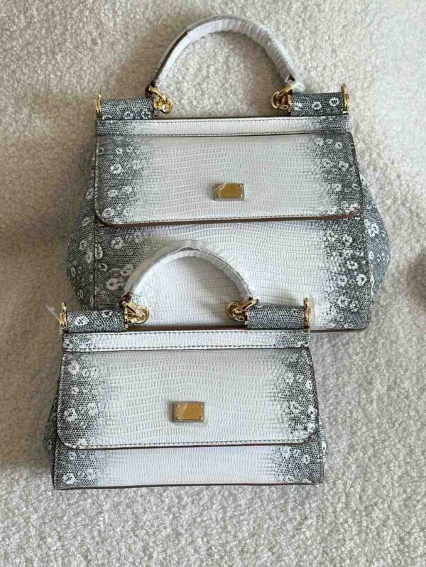 Dolce and Gabbana Small Sicily Leather Bag - Neutrals