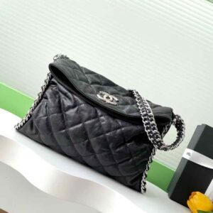 Chanel 2011 Washed Lambskin Chain Around Hobo Shoulder Bag