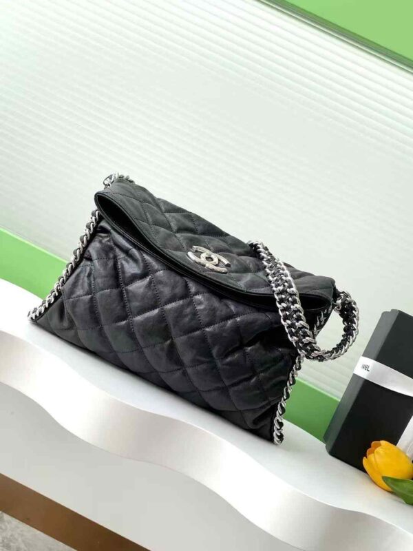 Chanel 2011 Washed Lambskin Chain Around Hobo Shoulder Bag