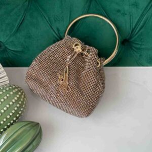 Jimmy Choo Bon Bon Crystal Mesh Champagne Light