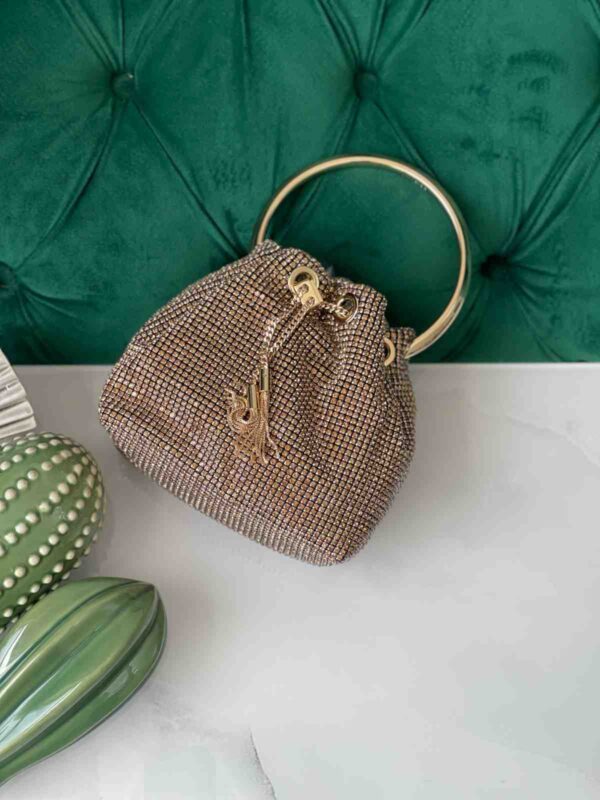 Jimmy Choo Bon Bon Crystal Mesh Champagne Light