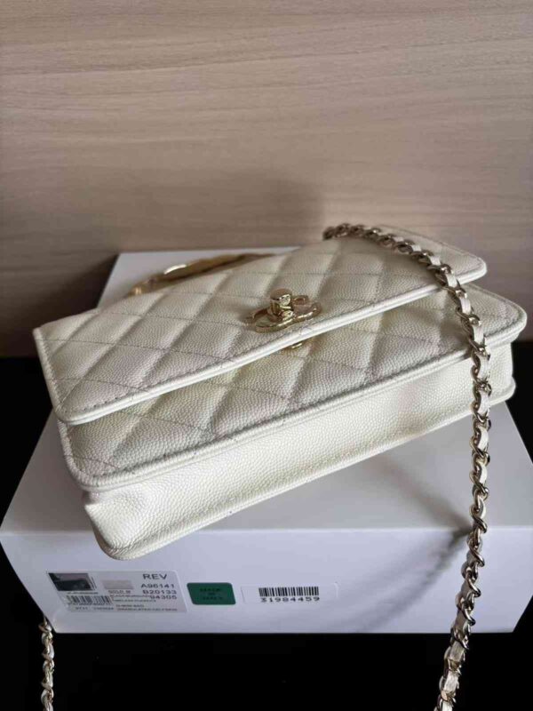 Chanel 23K Top Handle Chain Wallet - Image 5