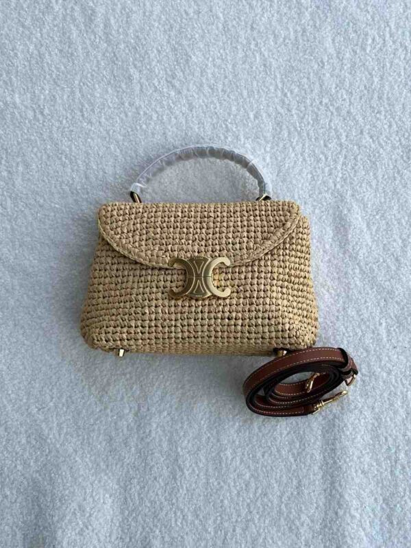TEEN NINO BAG IN RAFFIA AND CALFSKIN