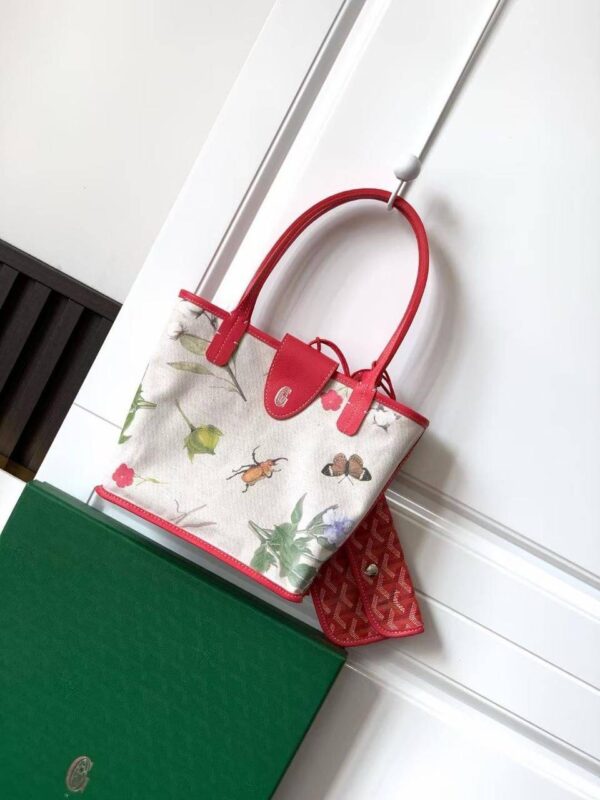 Goyard St. Louis Tote Fuchsia/Floral Limited Edition - Image 2