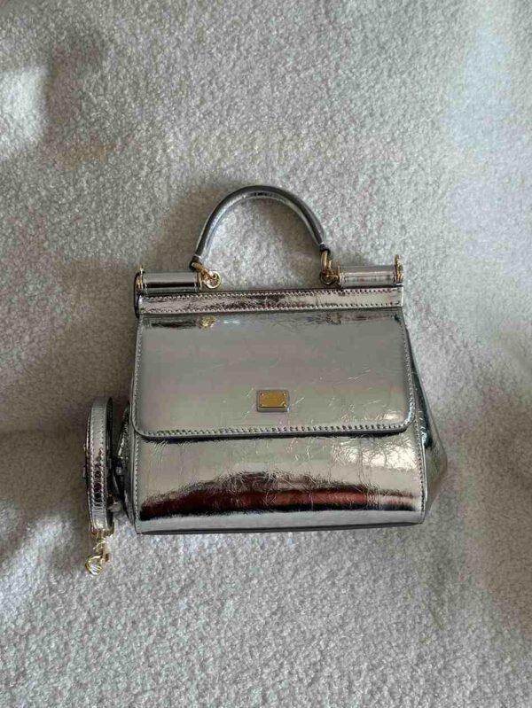 Dolce and Gabbana Small Sicily Leather Bag - Neutrals - Image 4
