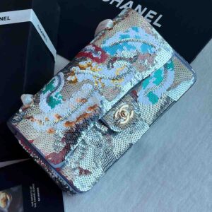 Chanel Multicolor CC Embroidered Sequin Handbag
