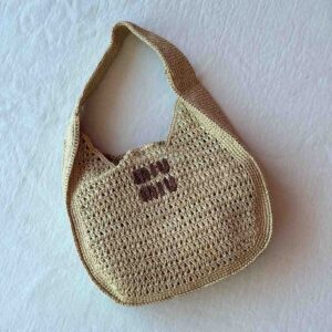Miu Miu Women's Round Woven Tote Bag