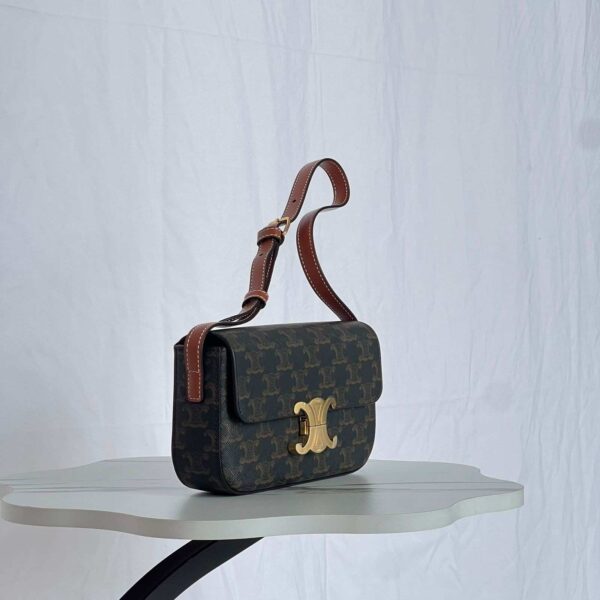Celine Teen Triomphe Bag In Triomphe Canvas And Calfskin - Image 2