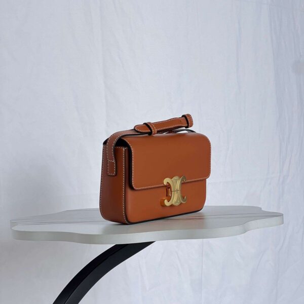 Celine Teen Triomphe Bag In Triomphe Canvas And Calfskin - Image 6