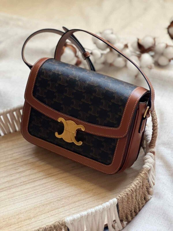Celine Teen Triomphe Bag In Triomphe Canvas And Calfskin - Image 19