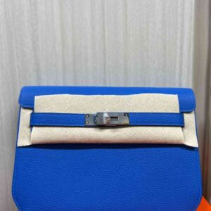 Hermes Kelly Depeche Bleu Hydra Togo PHW