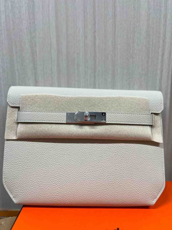 Hermes Kelly Depeche Bleu Hydra Togo PHW - Image 4