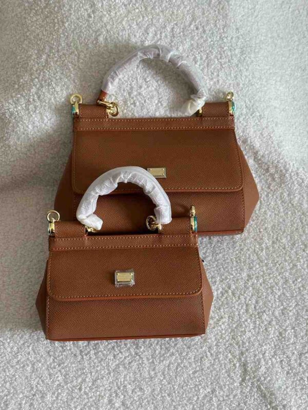 Dolce and Gabbana Small Sicily Leather Bag - Neutrals - Image 2