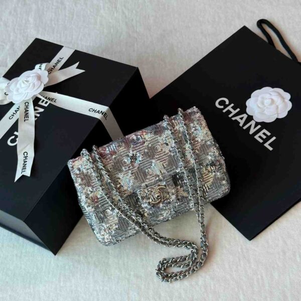 Chanel Small Square Sequin Shoulder Bag
