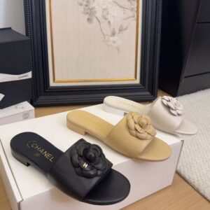 Chanel Camellia Mule Sandals