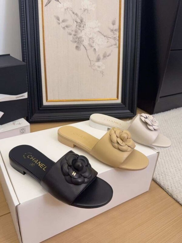 Chanel Camellia Mule Sandals
