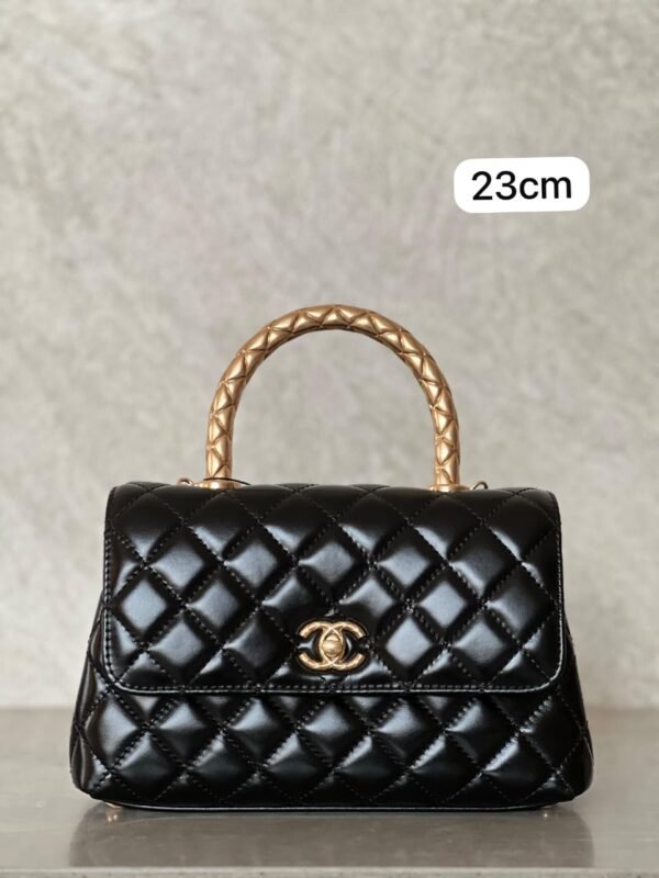 Burgundy Small Caviar Quilted Coco Handle