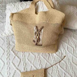 Saint Laurent Icare Maxi Tote Women Bag in Raffia