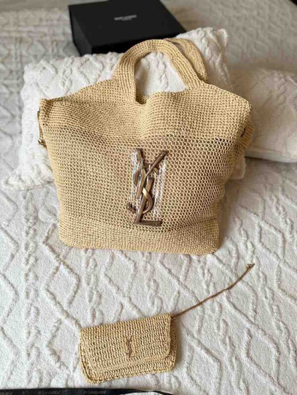 Saint Laurent Icare Maxi Tote Women Bag in Raffia