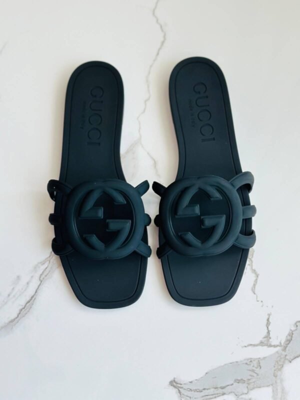 Loewe Anagram Leather Slide Sandals - Image 2