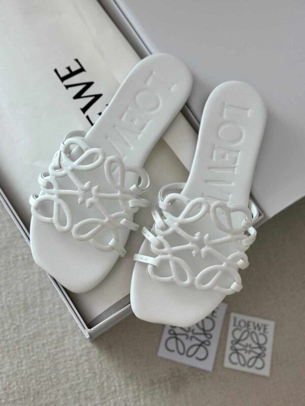 Loewe Anagram Leather Slide Sandals - Image 4